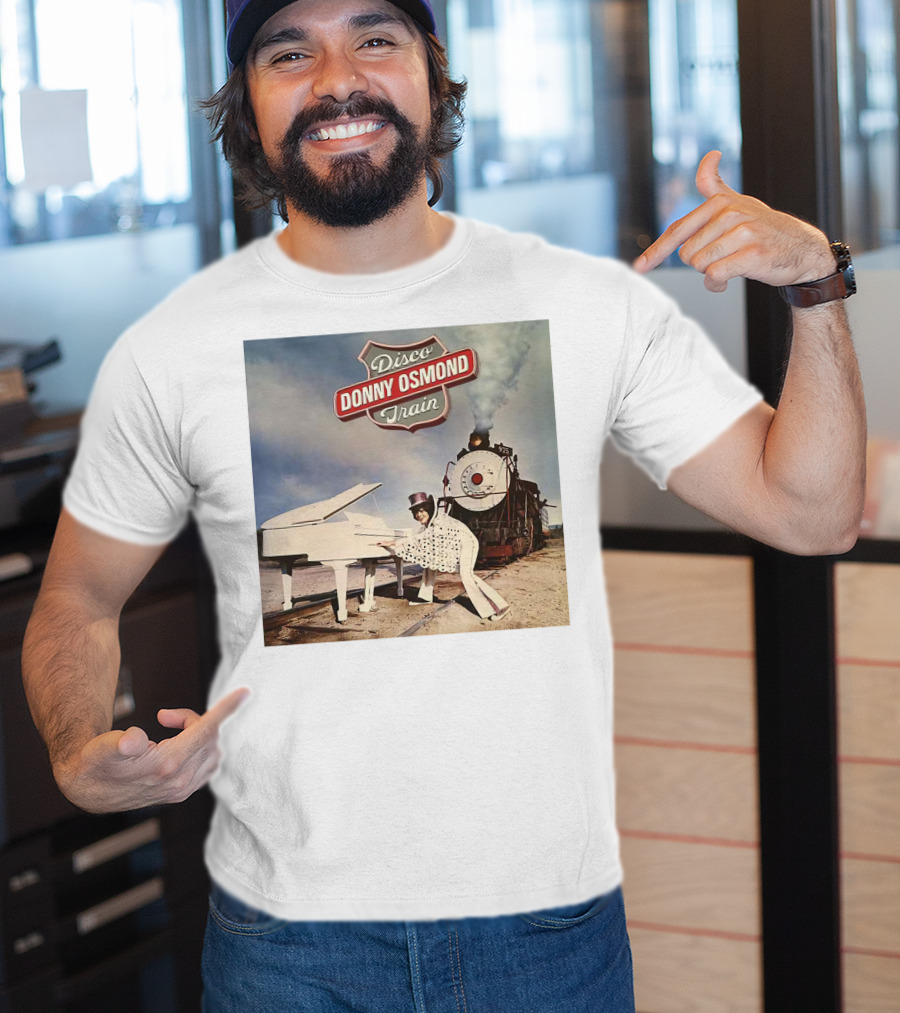 Donny Osmond Disco Train Piano And Steam Engine Scene T-Shirt