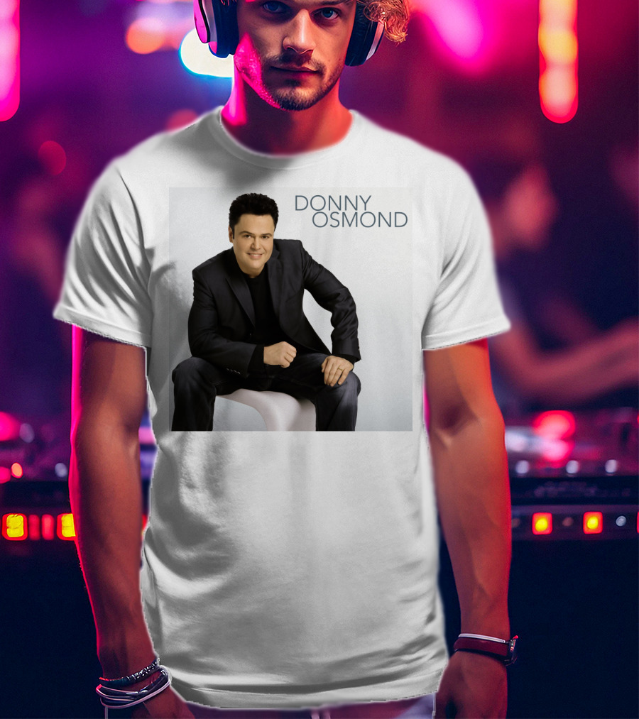 DONNY OSMOND Sitting In Black Suit T-Shirt