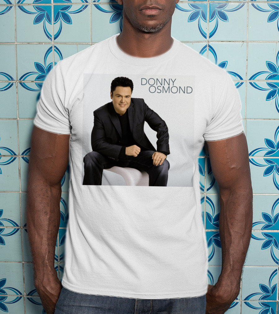 DONNY OSMOND Sitting In Black Suit T-Shirt