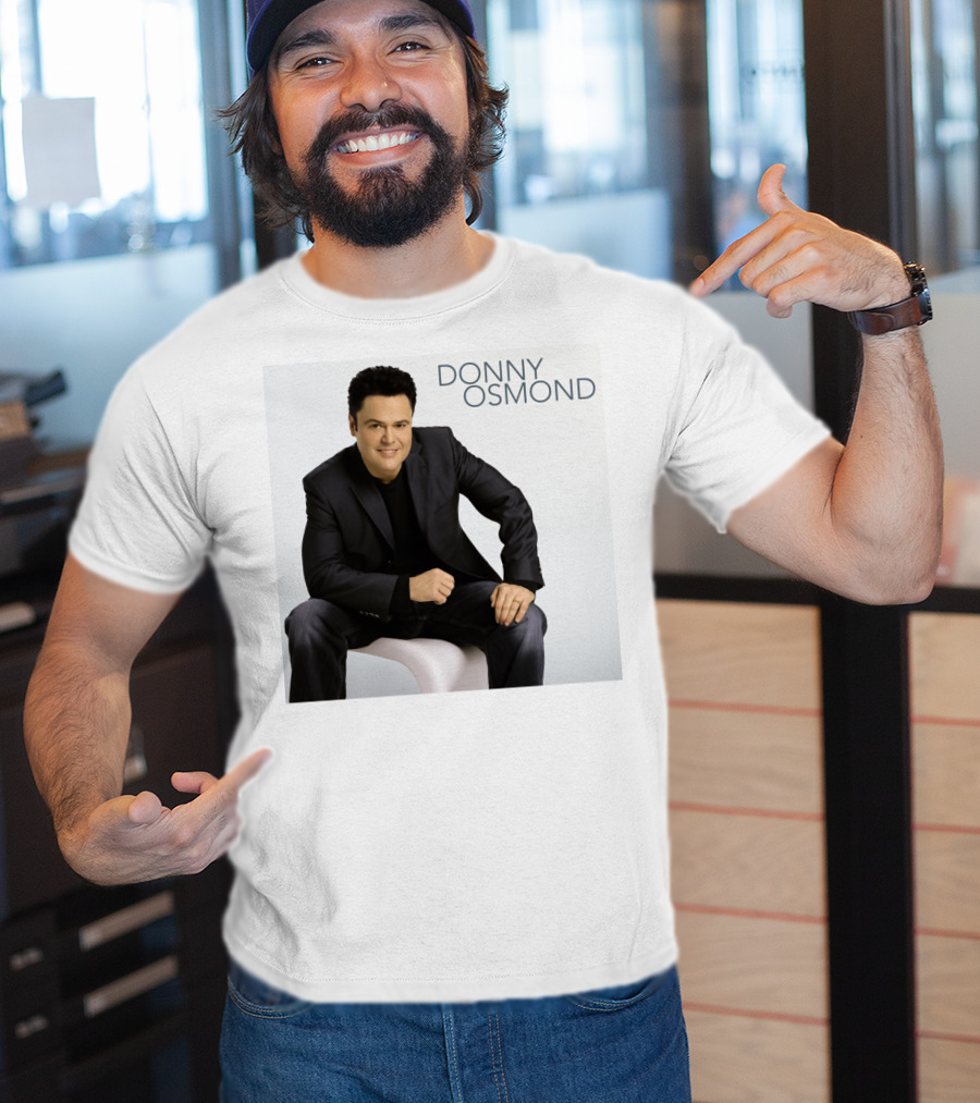 DONNY OSMOND Sitting In Black Suit T-Shirt