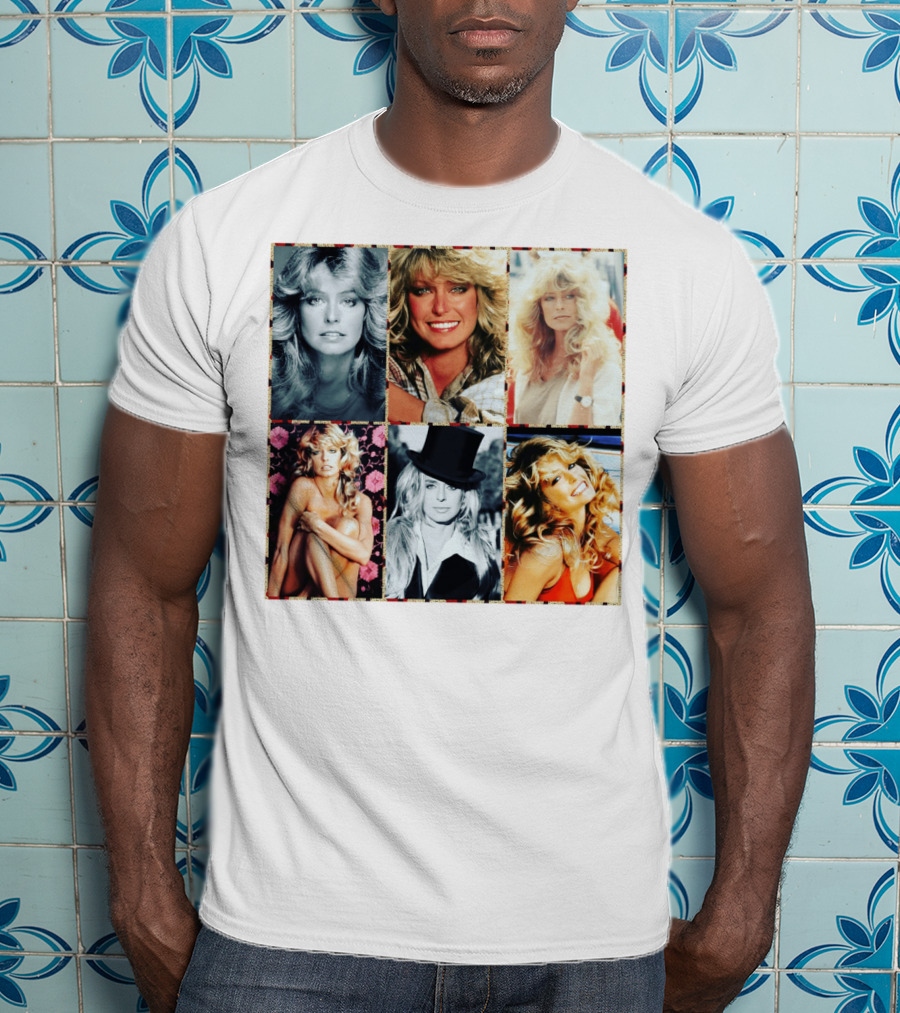 Farrah Fawcett Iconic Photo Collage T-Shirt
