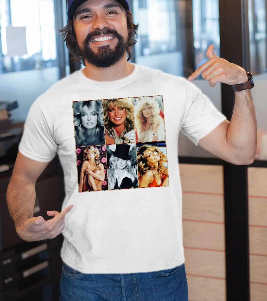 Farrah Fawcett Iconic Photo Collage T-Shirt