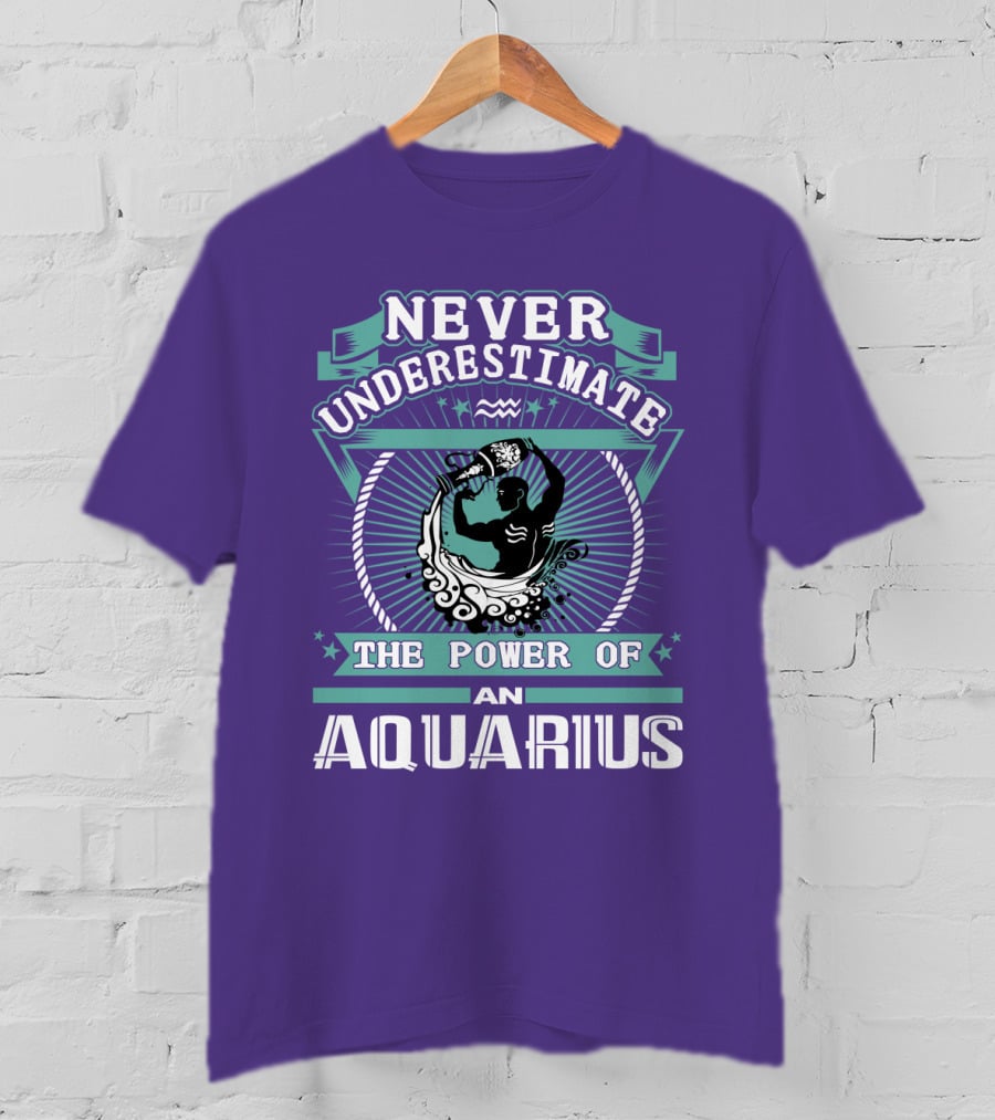 Never Underestimate The Power Of An Aquarius T-Shirt