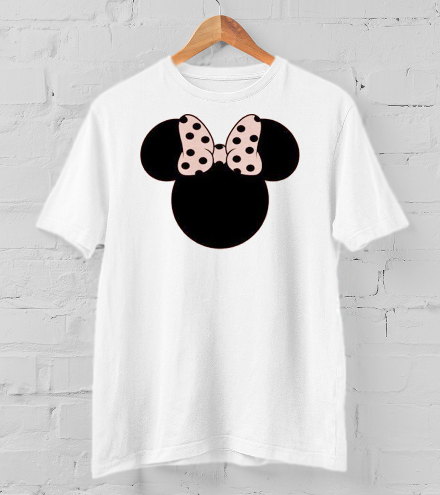 Minnie Mouse Polka Dot Bow Disney Women's Kid's T-Shirt