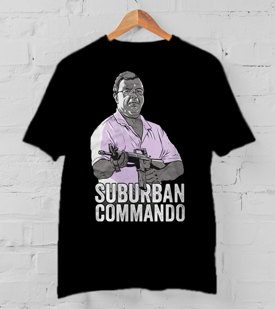 Suburban Commando Styled Humor With Retro Action Pose T-Shirt