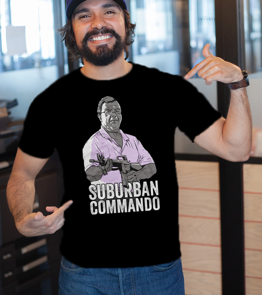 Suburban Commando Styled Humor With Retro Action Pose T-Shirt