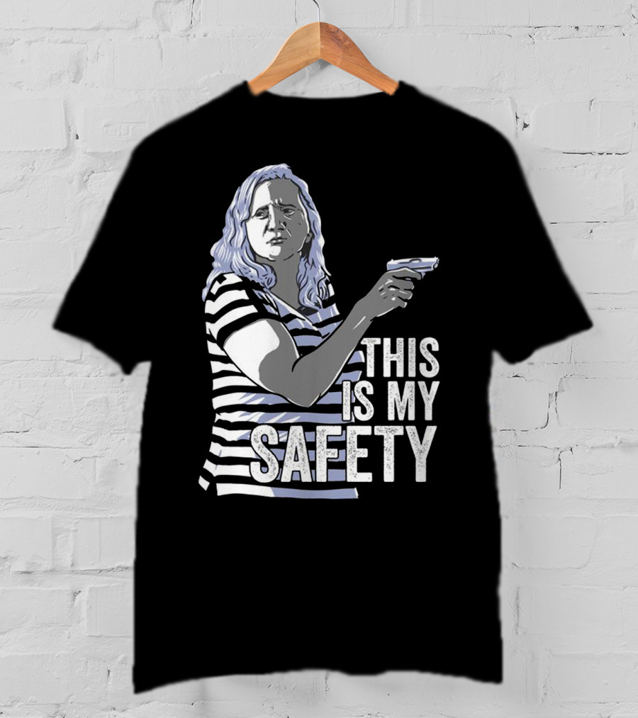 This Is My Safety Women's Striped Gun T-Shirt