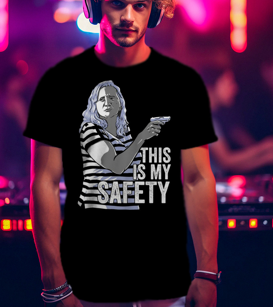 This Is My Safety Women's Striped Gun T-Shirt