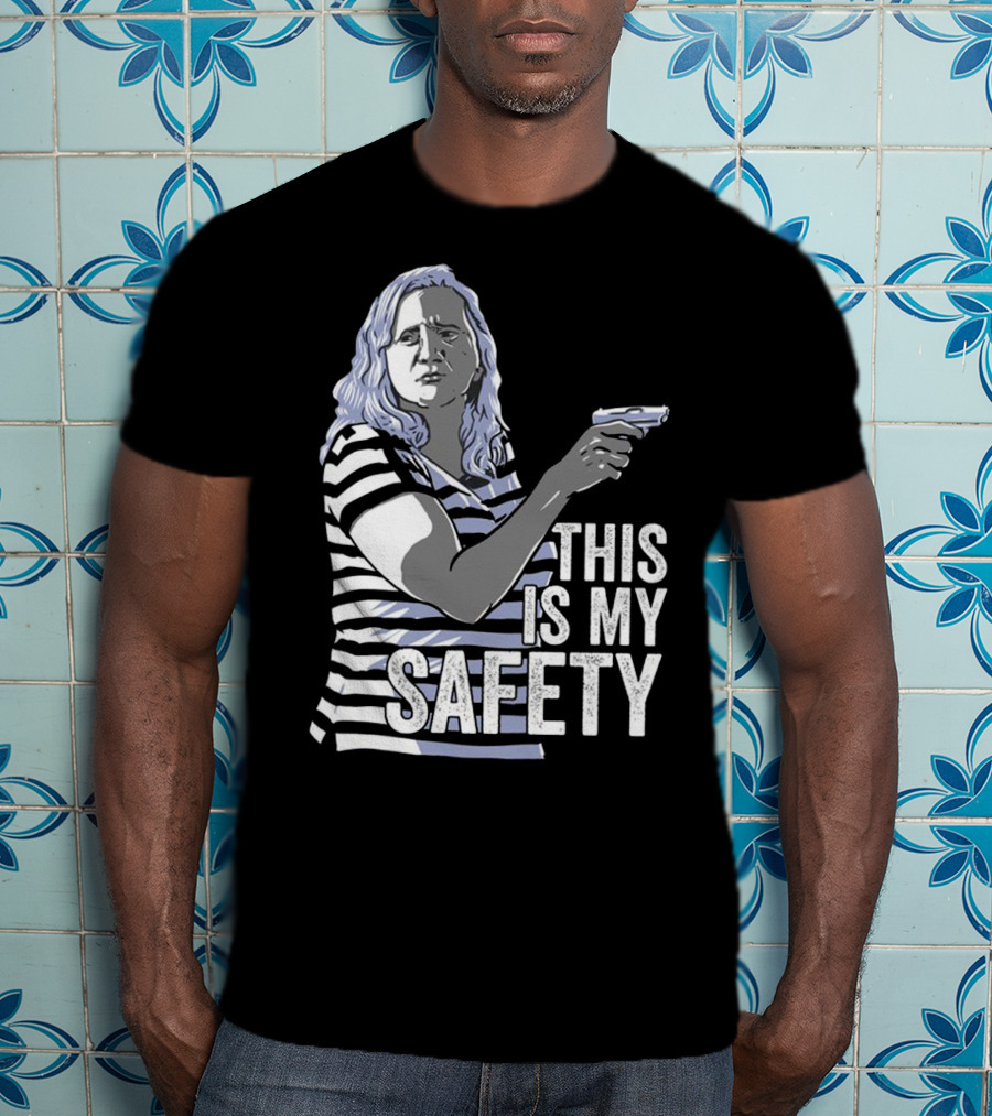 This Is My Safety Women's Striped Gun T-Shirt