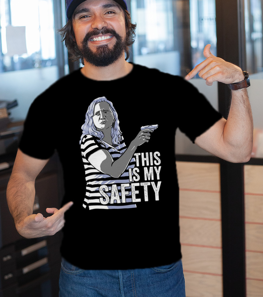 This Is My Safety Women's Striped Gun T-Shirt