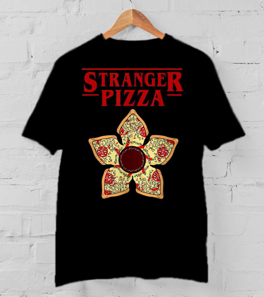 Stranger Pizza Funny Parody Upside Down Monster Slice T-Shirt