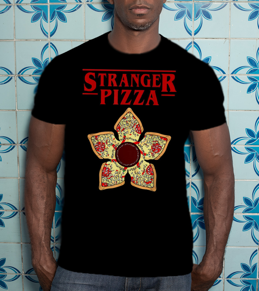 Stranger Pizza Funny Parody Upside Down Monster Slice T-Shirt
