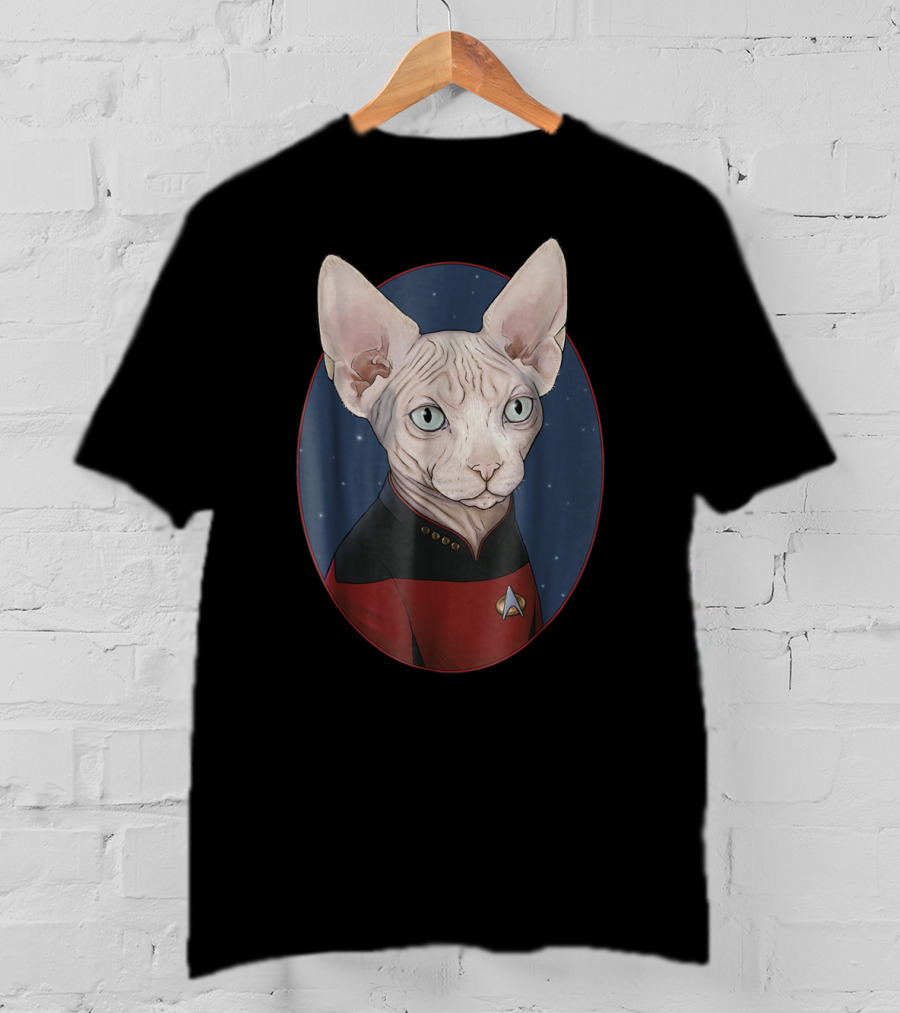 Sphinx Cat Starfleet Uniform Captain T-Shirt