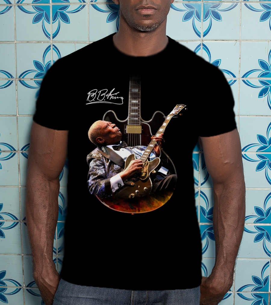 B.B. King Signature Blues Legend With Iconic Guitar T-Shirt