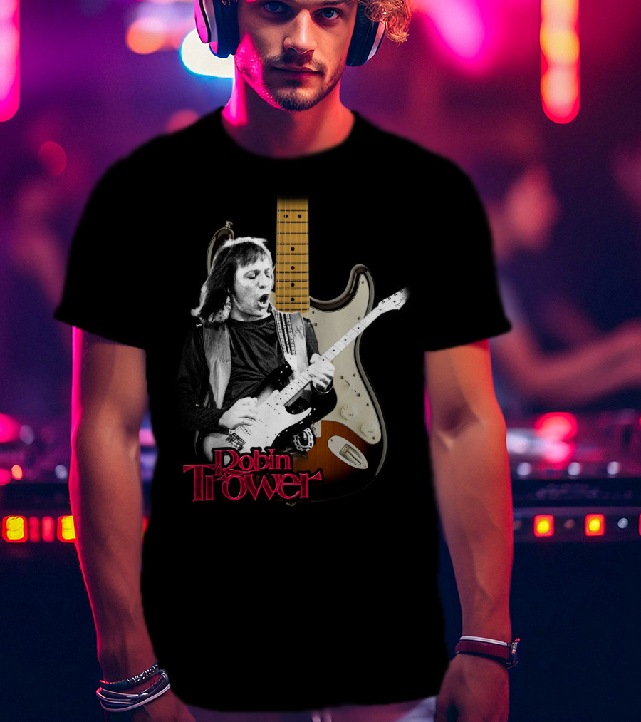 Robin Trower Electric Guitar Performance Iconic T-Shirt