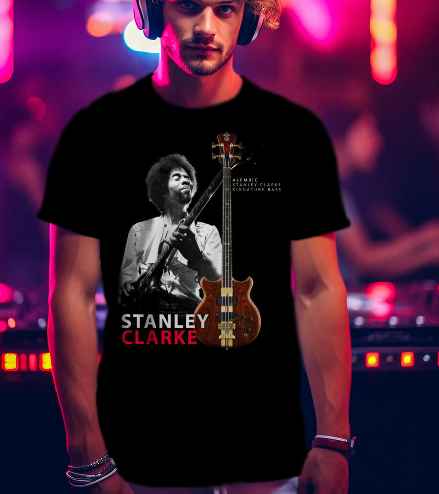 Stanley Clarke Alembic Signature Bass Album Cover T-Shirt