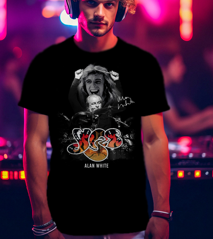 Yes Alan White Signature Tribute - Psychedelic Fire T-Shirt
