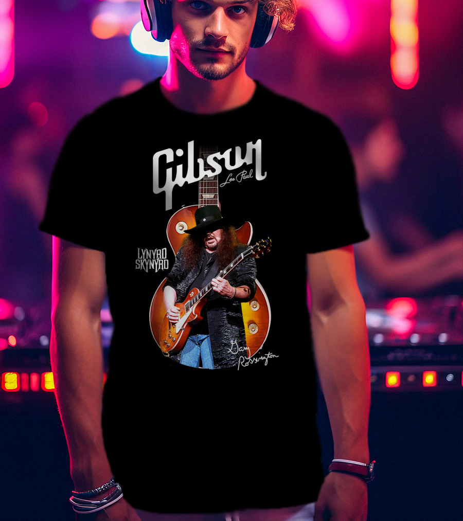 Gibson Les Paul Lynyrd Skynyrd Gary Rossington T-Shirt