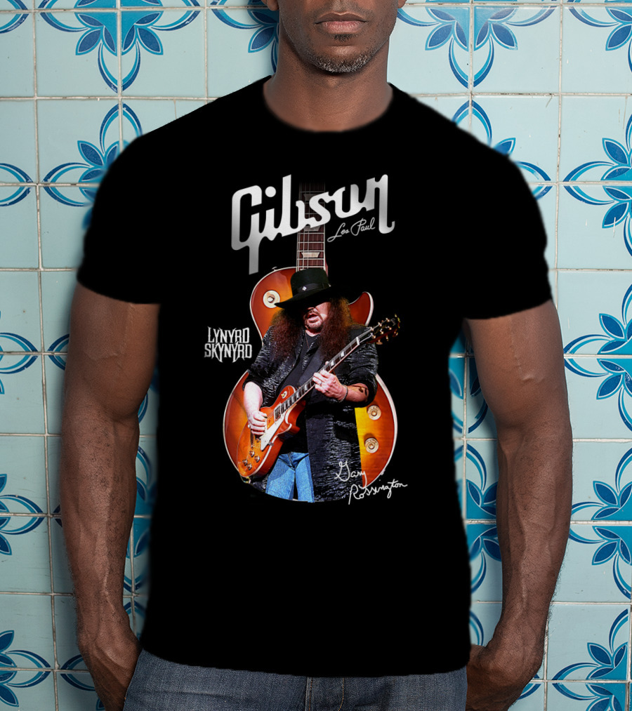 Gibson Les Paul Lynyrd Skynyrd Gary Rossington T-Shirt