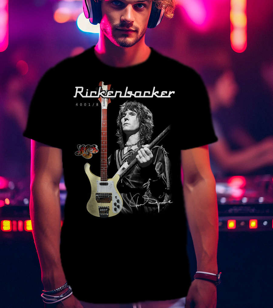 Rickenbacker 4001/8 Yes Chris Squire Signature T-Shirt