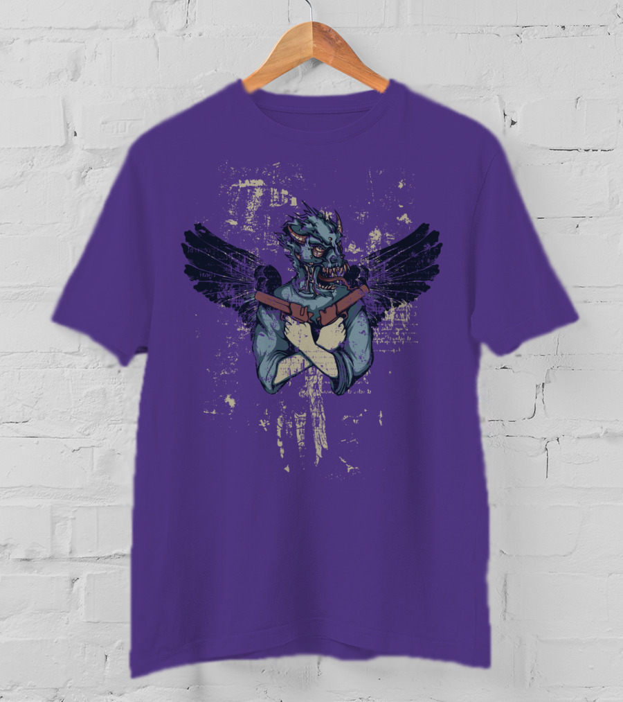 THE CHIM Winged Creature With Shielded Arms T-Shirt