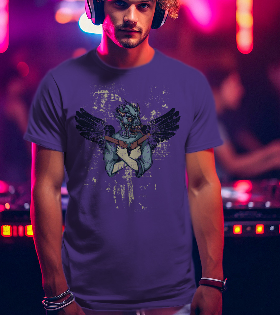 THE CHIM Winged Creature With Shielded Arms T-Shirt