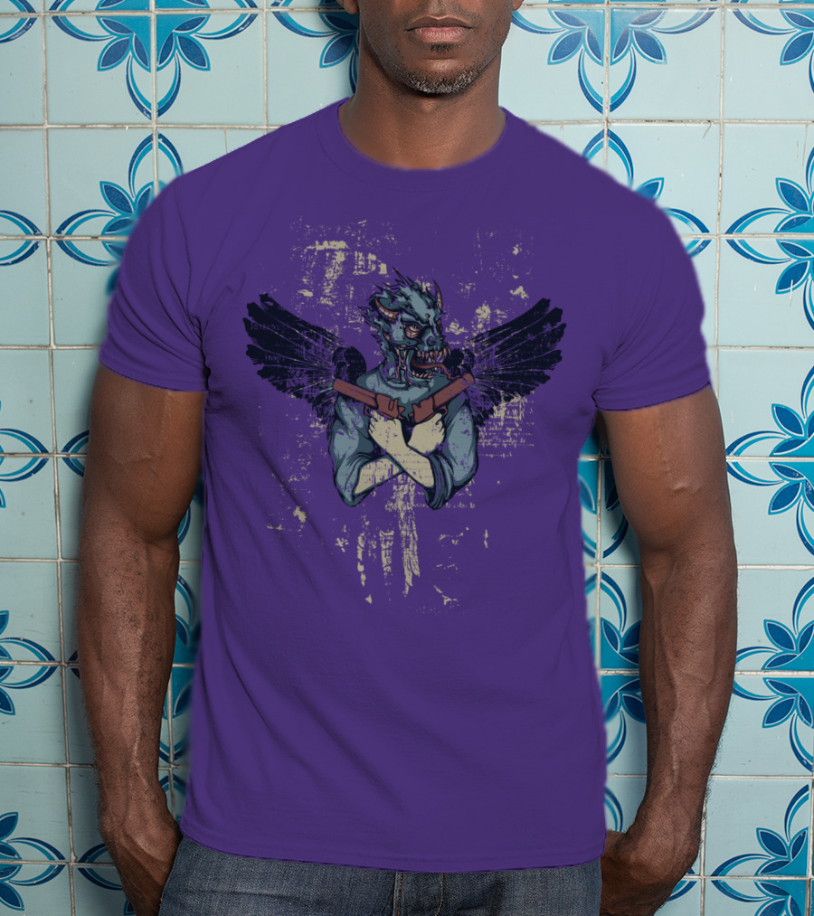 THE CHIM Winged Creature With Shielded Arms T-Shirt