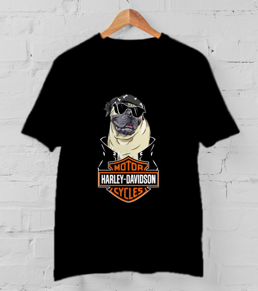 Harley Davidson Bullmastiffs Motorcycle Cycles T-Shirt
