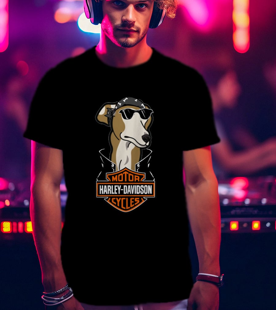 Greyhounds Harley Davidson Motorcycles T-Shirt