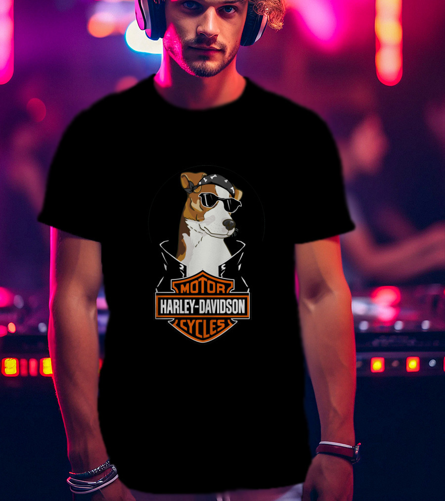 Jack Russell Terriers Harley Davidson Motorcycles T-Shirt