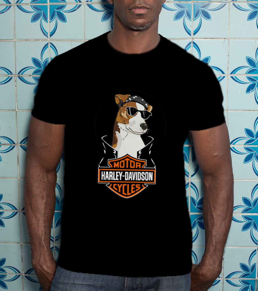 Jack Russell Terriers Harley Davidson Motorcycles T-Shirt