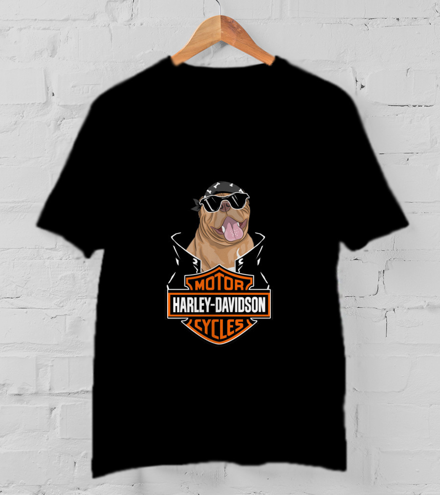 Harley Davidson Dogues De Bordeaux Cycles T-Shirt