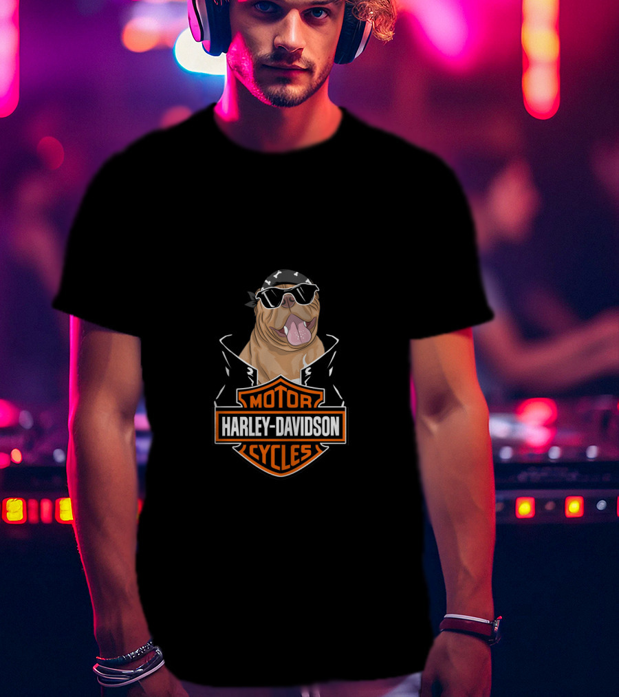Harley Davidson Dogues De Bordeaux Cycles T-Shirt
