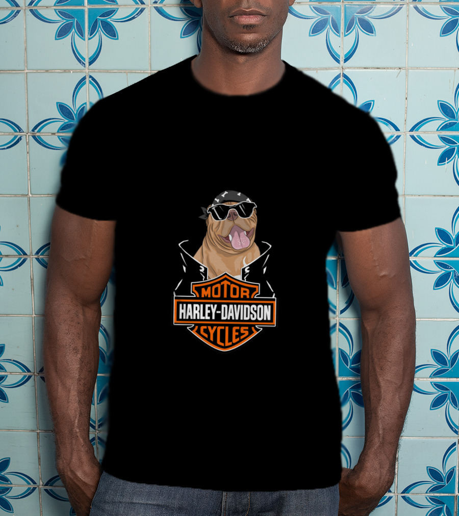 Harley Davidson Dogues De Bordeaux Cycles T-Shirt