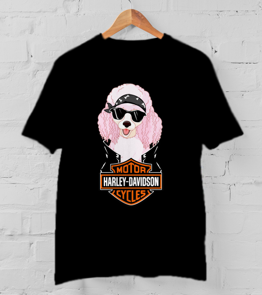 Poodles Harley Davidson Motorcycles T-Shirt