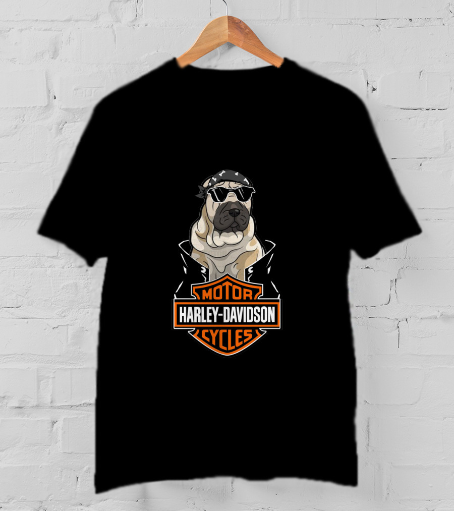 Harley Davidson Motor Cycles Shar Peis Motorcycle T-Shirt