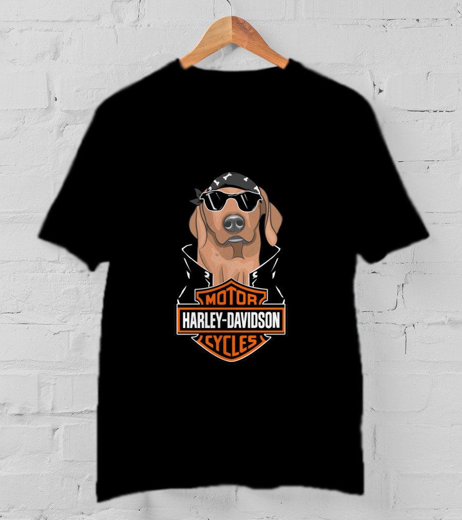 Harley Davidson Vizslas Motorcycle Cycles T-Shirt