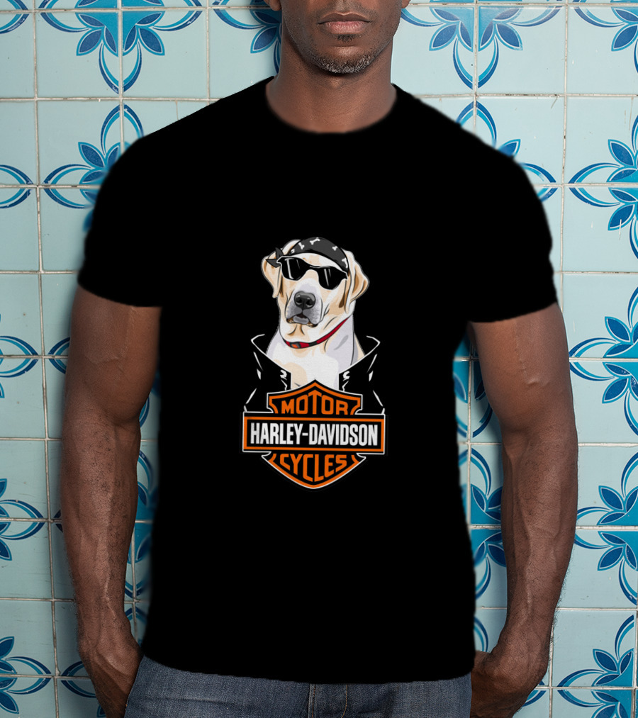 Labrador Retriever Harley Davidson Motorcycles T-Shirt