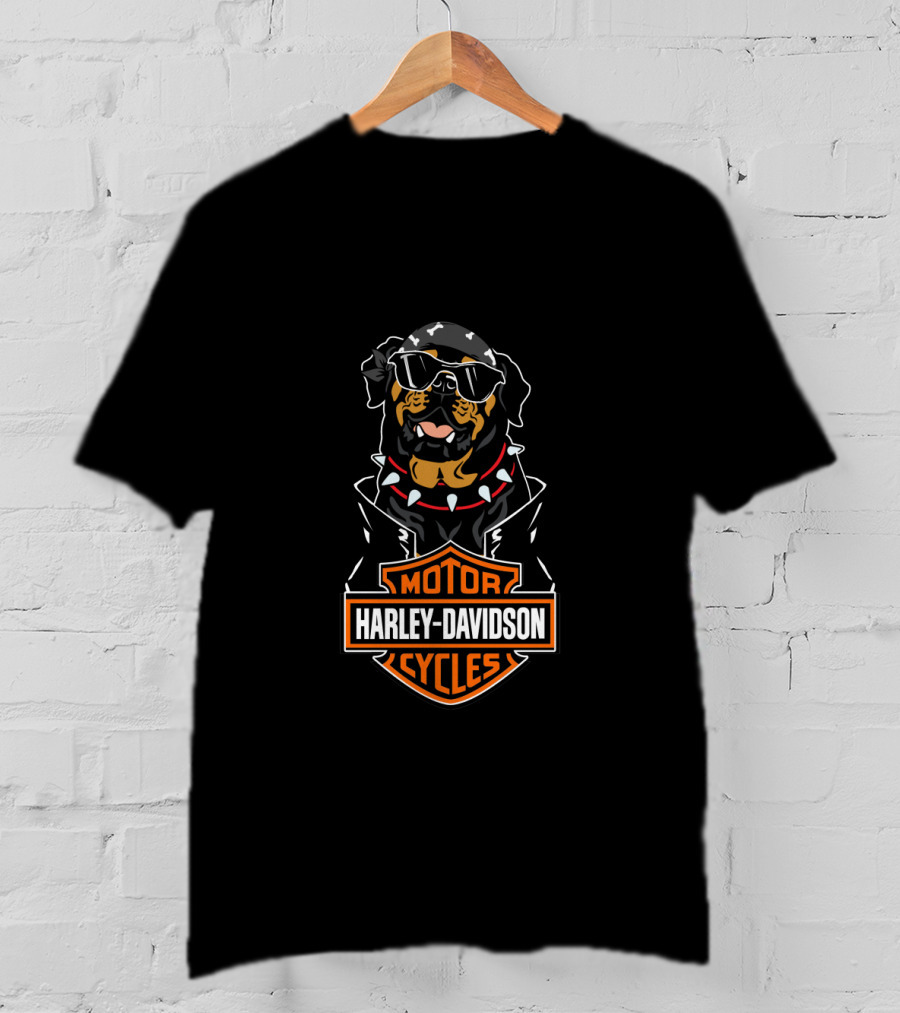 Rottweiler Harley Davidson Motorcycles T-Shirt