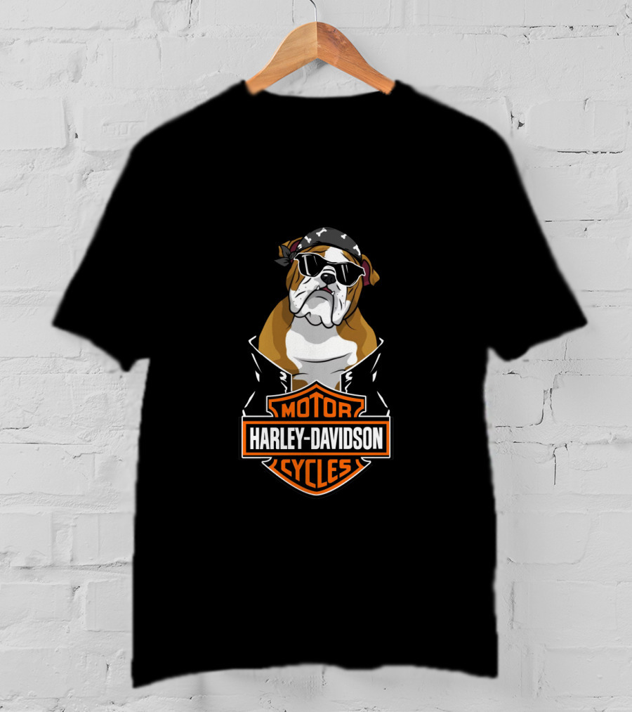 Harley Davidson Bulldog Biker Motorcycles T-Shirt