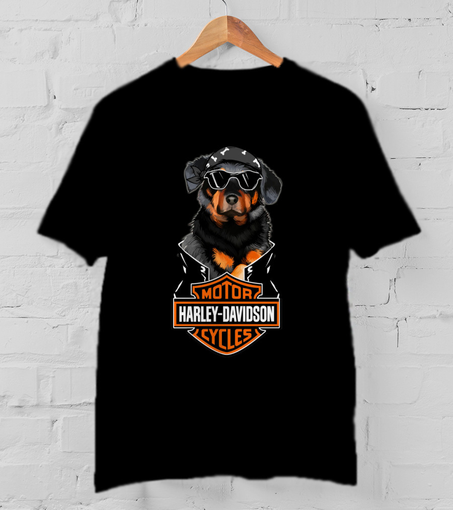 Beauceron Biker Harley Davidson Motorcycles T-Shirt