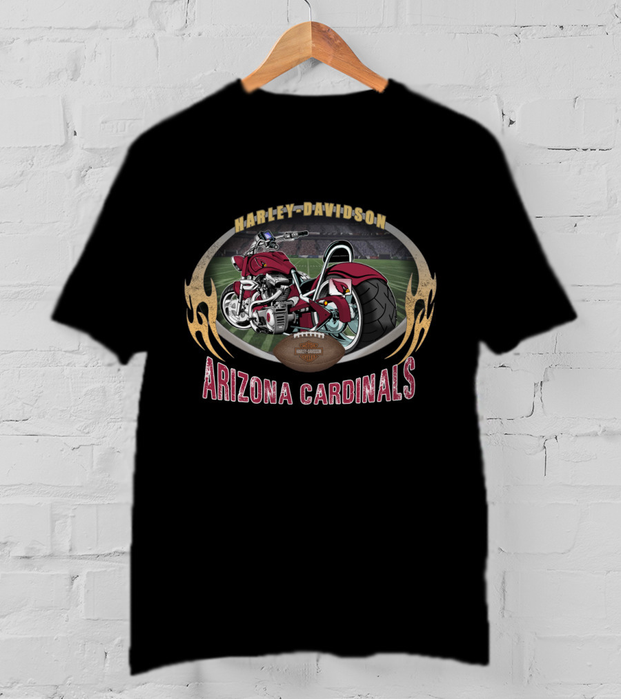 Harley Davidson Arizona Cardinals Motorcycle Stadium Football 16Hd T-Shirt