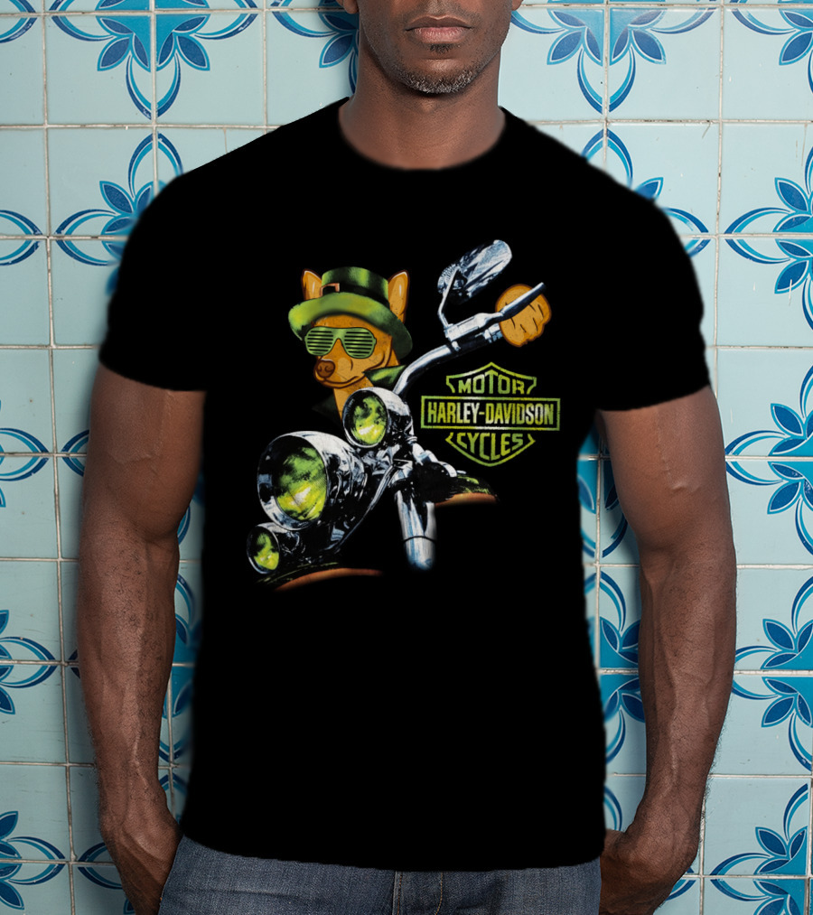 Chihuahuas 18Hd Harley Davidson Motor Cycles Motorcycle Dog With Sunglasses T-Shirt