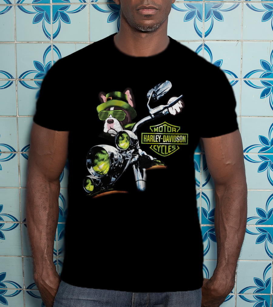 French Bulldog Harley Davidson Motorcycles Rider T-Shirt