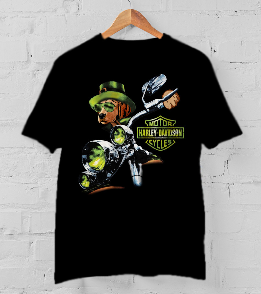 Labrador Retriever Biker Harley Davidson Motor Cycles 18Hd T-Shirt