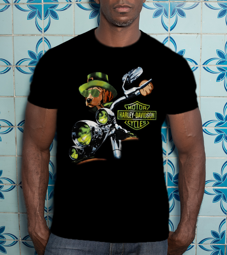 Labrador Retriever Biker Harley Davidson Motor Cycles 18Hd T-Shirt