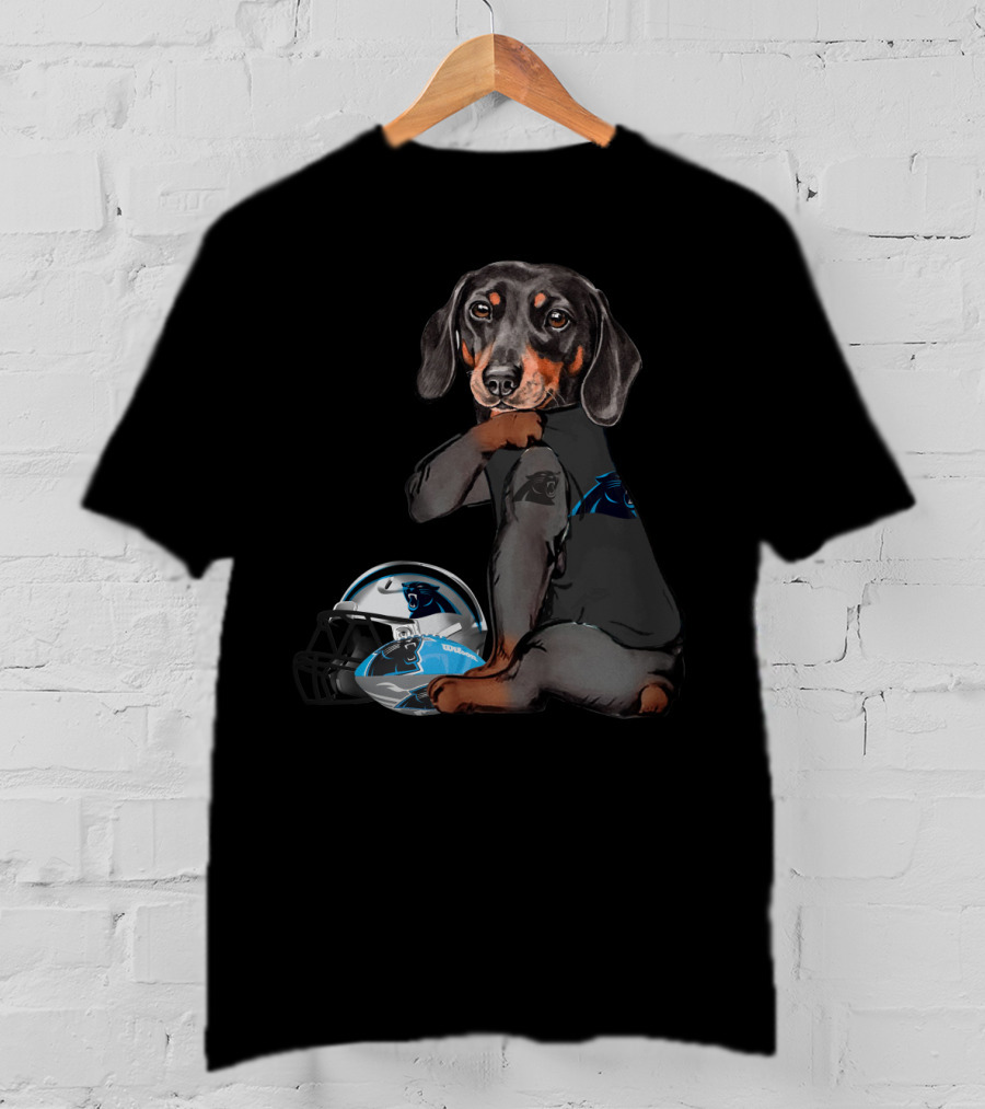 Carolina Panthers Dachshund With Helmet T-Shirt