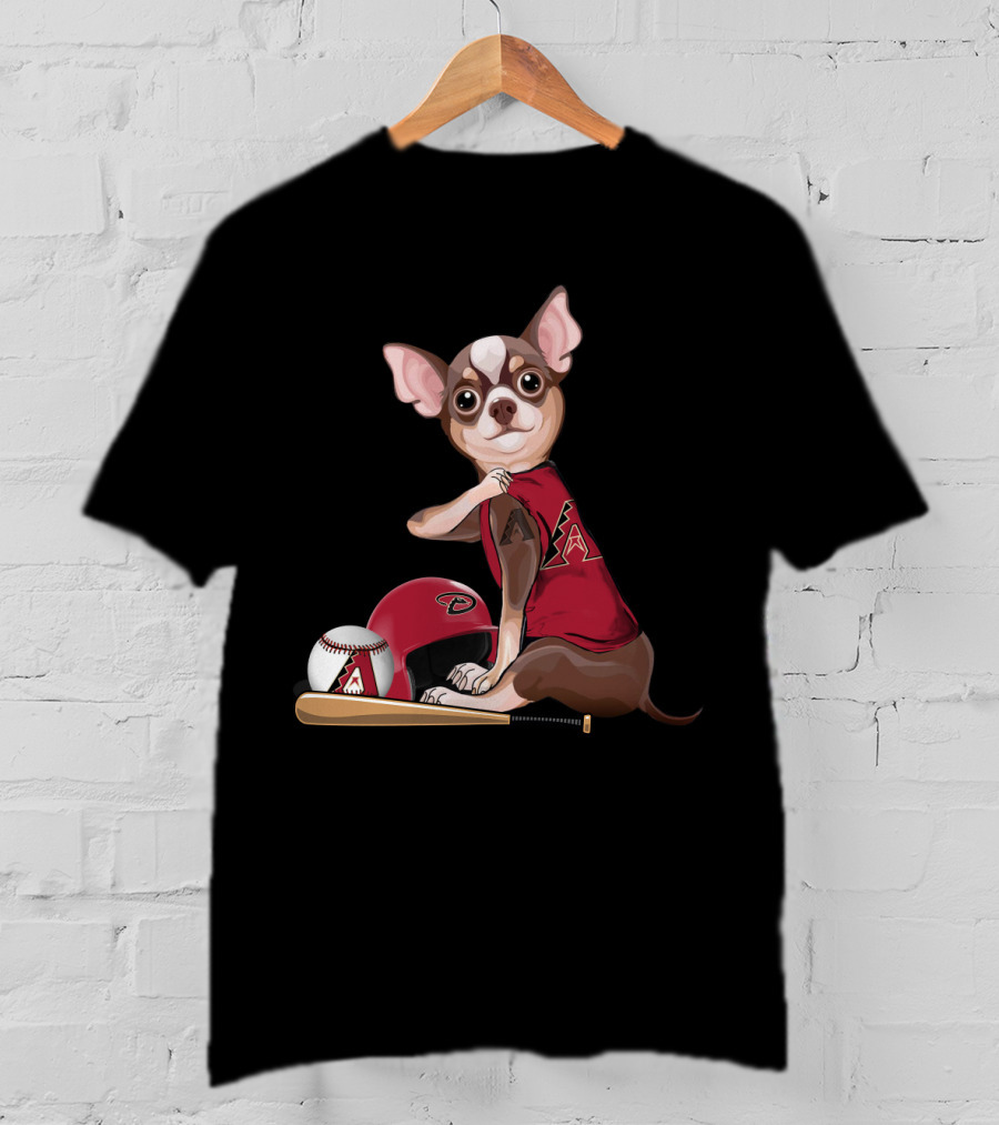 Arizona Diamondbacks Chihuahua Baseball Fan Gear T-Shirt