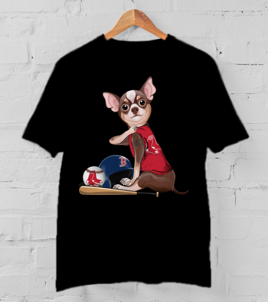 Boston Red Sox Chihuahua Baseball Gear T-Shirt