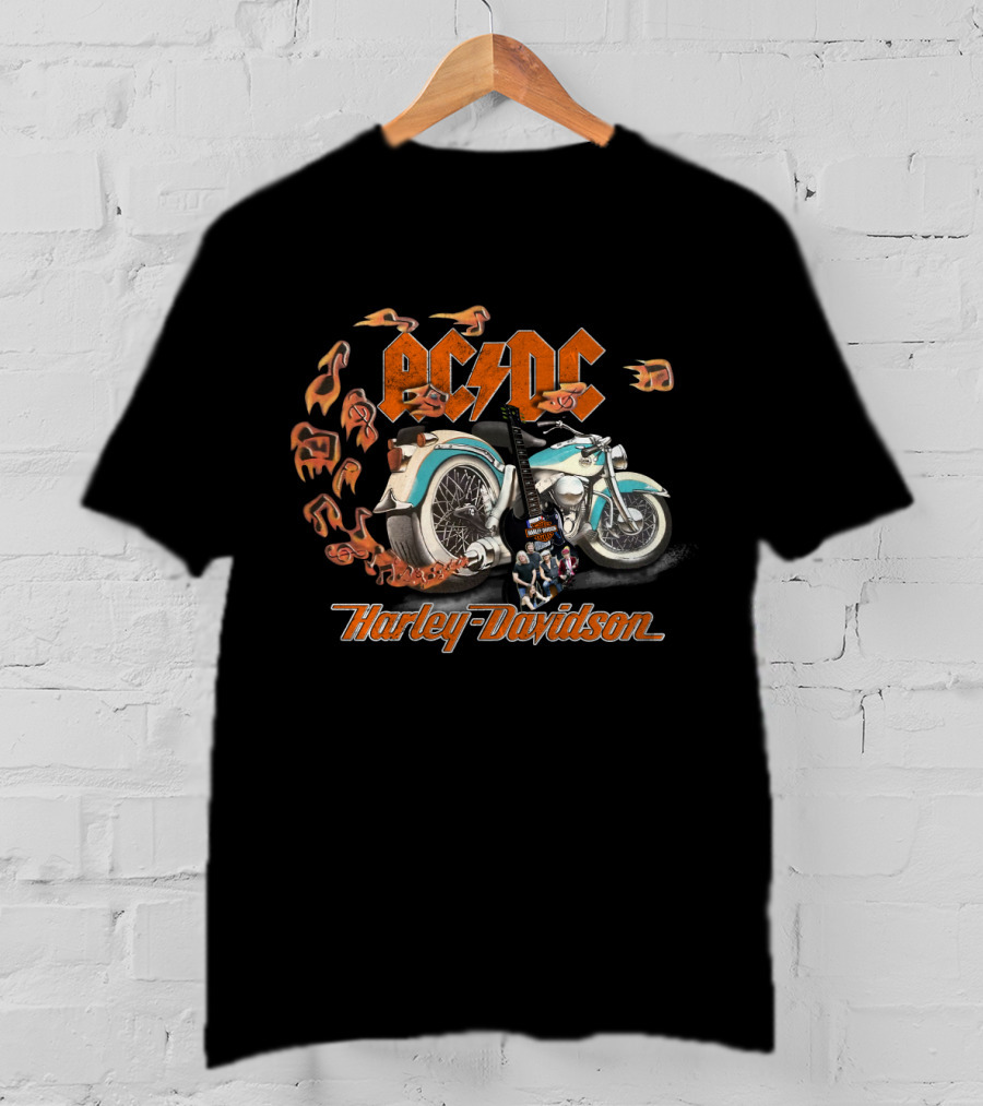 Ac/Dc Harley Davidson Classic Motorcycle Adventure T-Shirt
